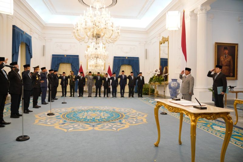 Presiden RI Prabowo Subianto Melantik Ketua dan Anggota Komisi Percepatan Reformasi Polri