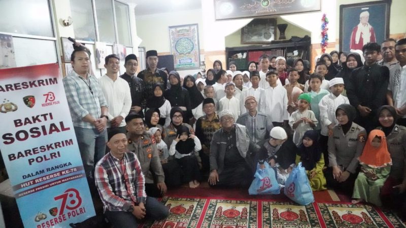 Bareskrim Polri menggelar kegiatan bakti sosial yang berlangsung hangat dan penuh kepedulian di Yayasan Majelis Nurun Fauqo Nurin