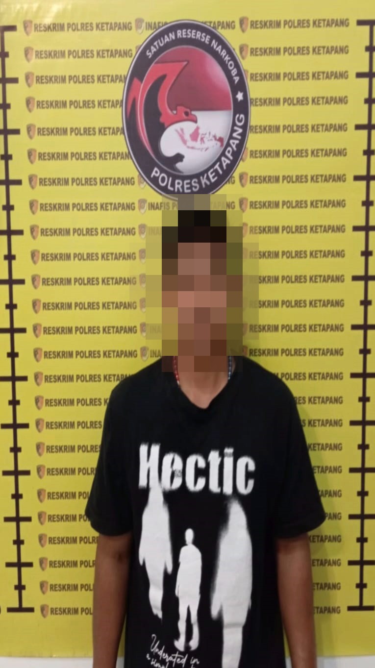 Tersangka berinisial ATA pemilik sabu yang di tangkap di kecamatan sungai laur