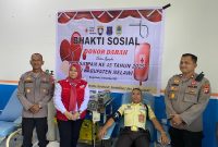 pelaksanaan Bhakti Sosial Donor Darah dalam rangka HUT Satpam ke-45 Tahun 2025, Rabu (10/12/2025). Kegiatan kemanusiaan tersebut digelar oleh Satbinmas Polres Melawi dan berlangsung di UTD RSUD Melawi.