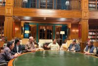 Prabowo Subianto Menerima audiensi dan silahturahmi dari lima pengusaha nasional di Padepokan Garudayaksa, Hambalang, Bogor.