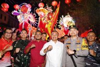 Bupati Ketapang Alexander Wilyo Hadir di  klenteng Tua Pek Kong Ketapang saat malam puncak perayaan Cap Go Meh 2026, Rabu (4/3/2026).