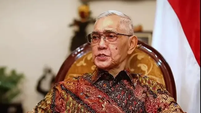‎Foto: Jenderal TNI (Purn.) Try Sutrisno. (Tangkapan layar YouTube Sekretariat Presiden)